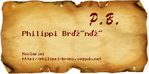 Philippi Brúnó névjegykártya